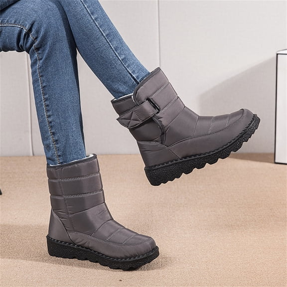Tawop Womens Rain Boots,2022winter New Cotton Shoes Snow Waterproof High-Top Non-Slip Boots Moon Boots Womens Waterproof Boots