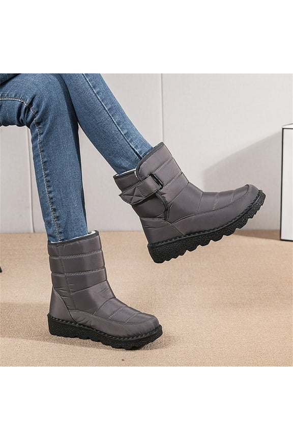 Womens Rain Boots,2022winter New Cotton Shoes Snow Waterproof High-Top Non-Slip Boots Moon Boots Womens Waterproof Boots