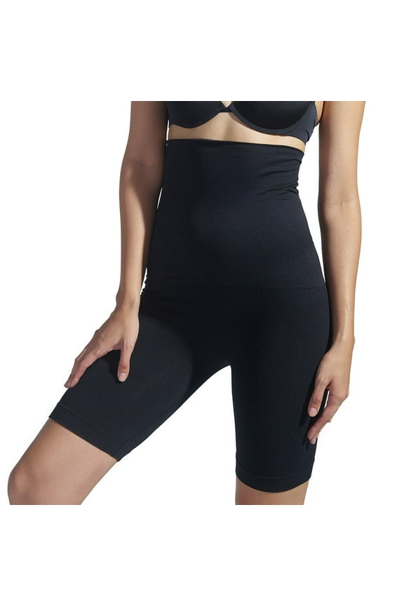 Womens Shapewear Hybrid High Waisted Seamless Shapewear with Tummy Control ,Mid Thigh Shaping Shorts (Women's and Women's Plus)