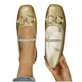 thumbnail image 1 of Tawop Womens Shoes Casual Flat Non Slip Shoes Pointy Toe Rhinestone, 1 of 9