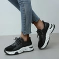 thumbnail image 1 of Tawop Womens Shoes Fashion Ladies Stretch Cloth Large Size Women's Casual Sports Color Block Comfortable Women's Shoes, Black Size 4.5, 1 of 9
