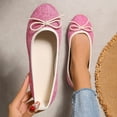 thumbnail image 1 of Tawop Womens Shoes Womens Dress Shoes Work Shoes Flats Bow Casual Hot Pink 9.5, 1 of 9
