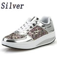 thumbnail image 1 of Tawop Womens Shoes Womens Slip On Shoes Wedge Sneaker Silver Size 7.5, 1 of 8