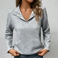 thumbnail image 1 of Tawop Womens Sweatshirts Women Tops Sweatshirt Long Sleeve Solid Casual Gray M, 1 of 4