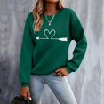 thumbnail image 1 of Tawop Womens Sweatshirts Womens Top Sweatshirts for Women Crew Neck Long Sleeve Graphic Green L, 1 of 6