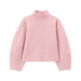 thumbnail image 1 of Tawop Womens Sweatshirts Womens Tops Sweatshirt Long Sleeve Warm Pullover Solid Pink L, 1 of 3