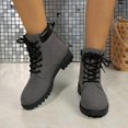 thumbnail image 1 of Tawop Womens Winter Boots Low Heel Lace Up Winter Fall Boots, 1 of 8