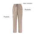 thumbnail image 1 of Tawop Work Pants for Women Multiple Pockets Nurses Pants Straight Leg Drawstring Work Pants Workwear, 1 of 7