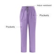 thumbnail image 1 of Tawop Work Pants for Women Multiple Pockets Nurses Pants Straight Leg Drawstring Work Pants Workwear, 1 of 7
