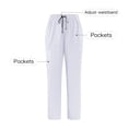 thumbnail image 1 of Tawop Work Pants for Women Multiple Pockets Nurses Pants Straight Leg Drawstring Work Pants Workwear, 1 of 7