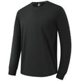 thumbnail image 1 of Tawop Workout Shirts for Men Crew Neck Long Sleeve Casual Dark Gray 4XL, 1 of 9