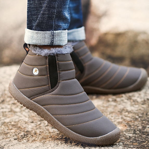 Tawop Yellow Boots,Couples Comfortable Casual Shoes Men Winter Water-Resistant Flat Fur Lined Boots Heel Boots For Women Toddler Boots For Girls