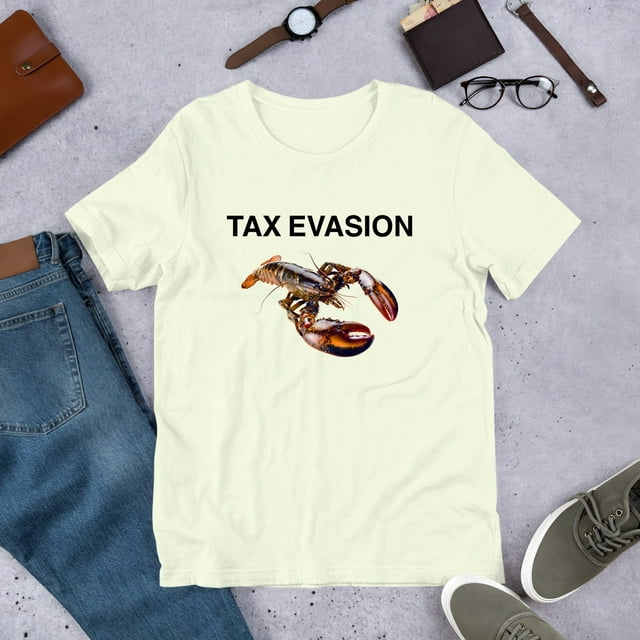 Tax Evasion Lobster Unisex TShirt Y2K Funny Meme Shirt / Ironic Shirt