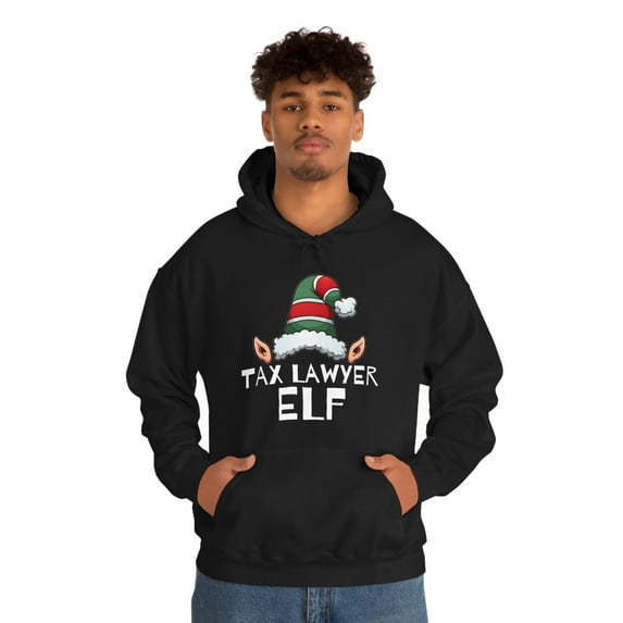 Tax Lawyer Elf Unisex Hoodie, S-5XL Christmas Attorney Elf