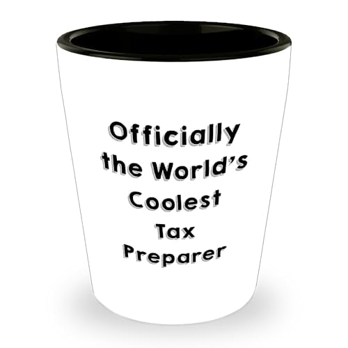Tax Preparer Gifts from Friends - Funny Shot Glass Quotes Birthday Unique Gifts for Tax Preparer Friends