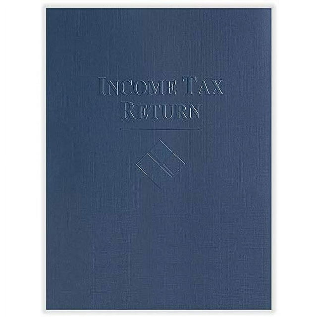 Tax Presentation Folder, Tax Return", Blue, 9" x 12", Pack of