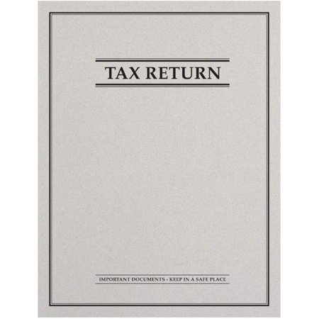 Tax Return Folder with Side-Staple Tabs and Classic Border, 50/Pk