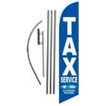 thumbnail image 1 of Tax Service E-File Authorized Provider Blue Income Tax Service 15ft Feather Flag Banner Advertising Swooper Flag Kit, Pole and Ground Spike Included, 1 of 3