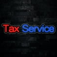 thumbnail image 1 of Tax Service LED Neon Sign 27"L x 5"H #33463, 1 of 4