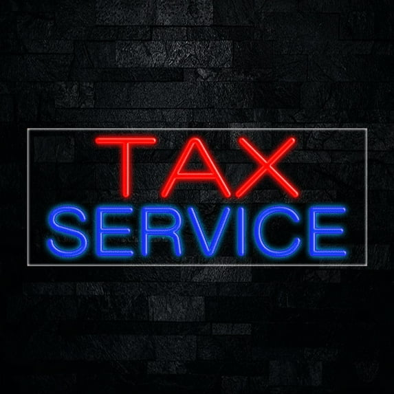 Tax Service-LED Neon Sign 30"L x 12"H #30299