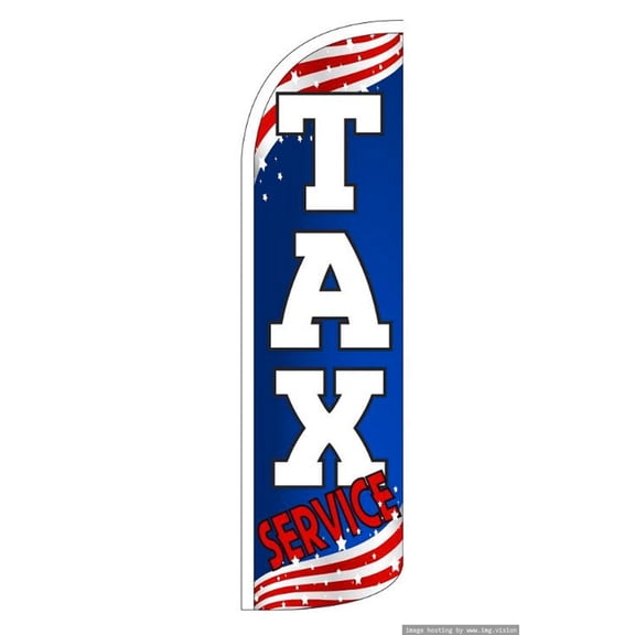 Tax Service Windless flag Without Pole Advertisement /Business Flags | Feather Flag |