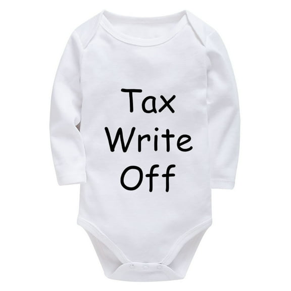 Tax Write Off Baby Rompers Girl Summer Long Sleeve Coming Home from Hospital Outfit White Baby Girl White Romper