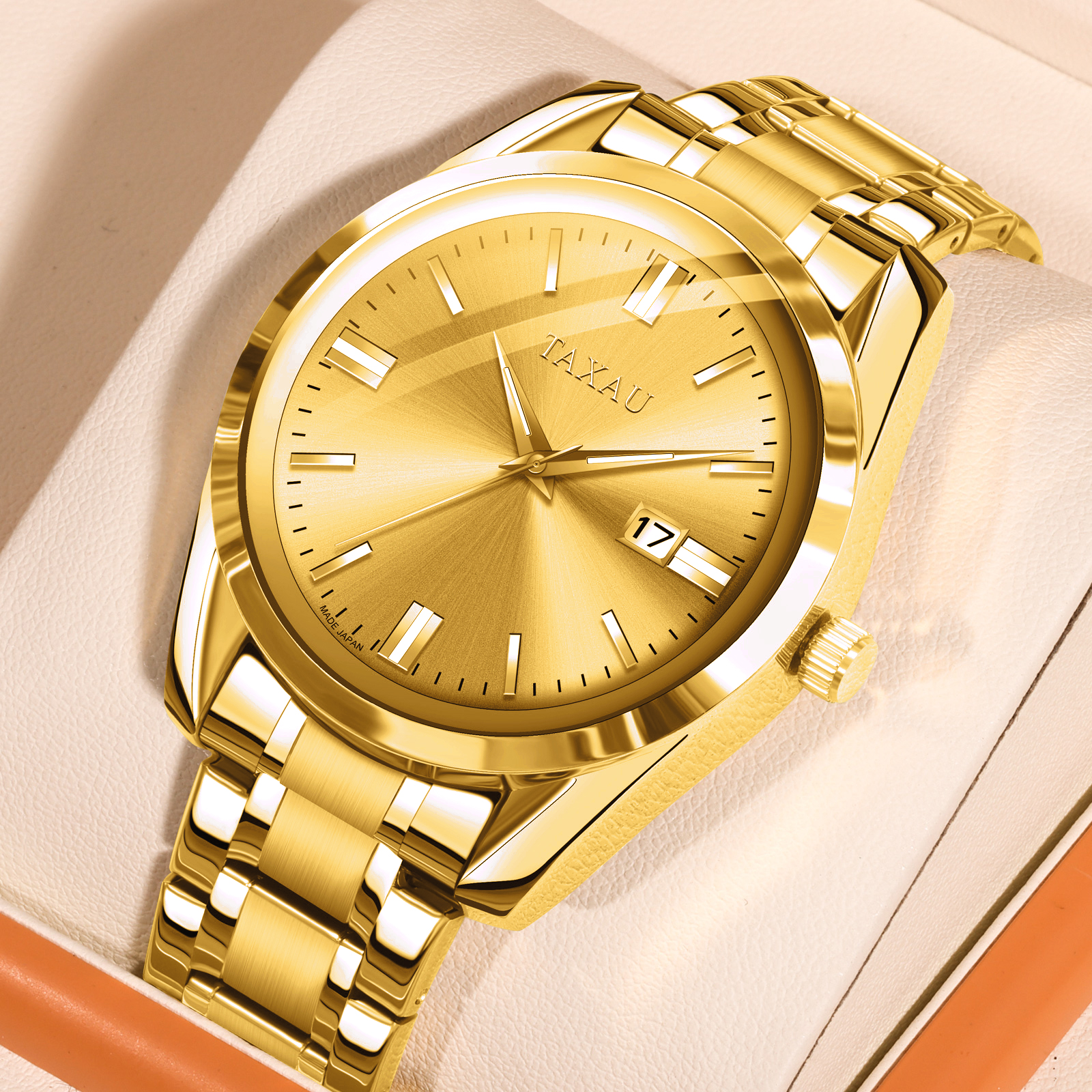 Bulova Men's Classic Warm Grey Dial Rose Gold Plated Steel Brown