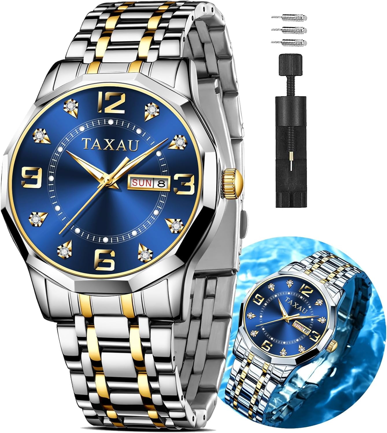 Taxau Men&rsquo;s Watches Arabic Numerals Big Dial Easy Read Men Watches 