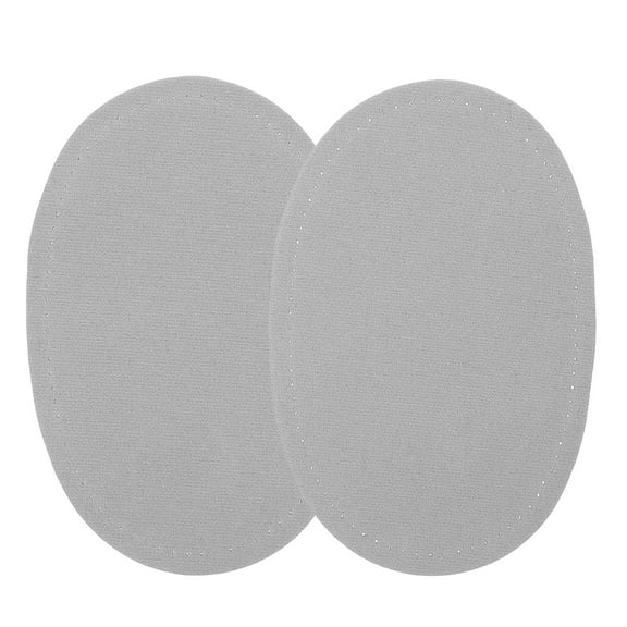 CTIRCHIU Oval Elbow Patches Grey Pu Leather 1 Pair 5.5x3.5x0.08in