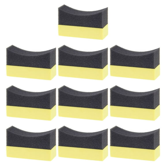 Taxenne 10pcs Car Cleaning Sponge Tire Dressing Pads Car Wash Tool Polishing Sponge