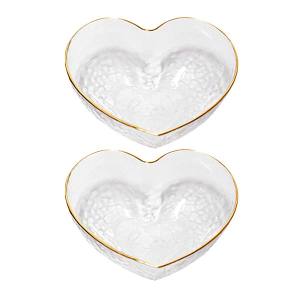 CTIRCHIU Heart-Shaped Food Display Bowls 2 Pieces - Perfect Gift Set for Present Giving