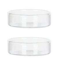 Taxenne Set of 2 Small Glass Plates for Cake Storage, Party Desserts, and Home Use