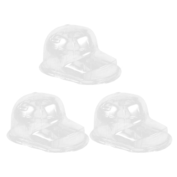 Taxenne 3-Pack Baseball Cap Shaper Clear Plastic Display Holders for Tabletop Hat Display Stands