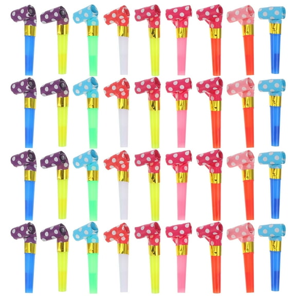 Taxenne 60pcs Colorful Blowouts Noisemakers Birthday Party Blowers for Kids Party Favors Carnival Cheering Props 6.5cm Assorted Colors