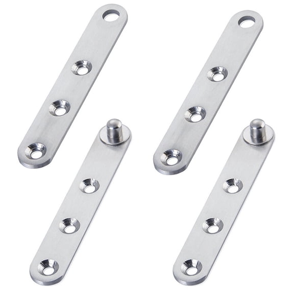 Taxenne Set of 6 Stainless Degree Rotating Door Pivot Hinges for Cupboard and Cabinet Doors, 5.9x1.1cm