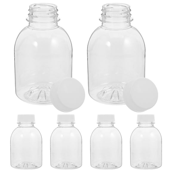 CTIRCHIU 6pcs Transparent Plastic Milk Spout Dispenser Leakproof Storage Containers for Juice and Beverages 500ml