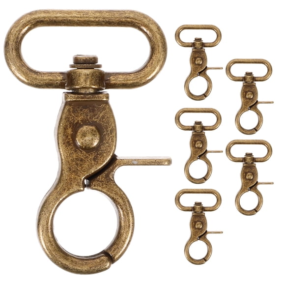 Taxenne 6-Pack Trigger Snap Hooks with Swivel Clasp, Replacement Bag Hooks and Lanyard Clips for