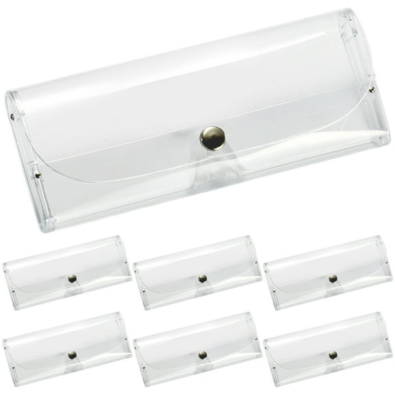 CTIRCHIU 7Pcs Eyewear Cases Hard Case Plastic Simple Design Arm Protection Adults Daily Use