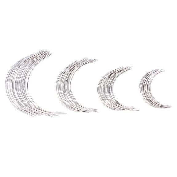 Taxenne 96pcs Curved Hair Weave Tools for Blocking, Knitting, Modeling, and Craft Projects