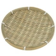 thumbnail image 1 of DRAFIDEEP Bamboo Woven Basket Light Green for Home Storage and Decor, 1 of 10