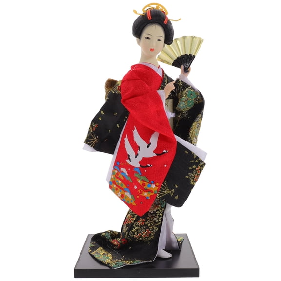 Taxenne Japanese Figurine Geisha Female Model Statue Photo Prop Bookshelf Statue Ornament Table Centerpiece Decor for Home Shop