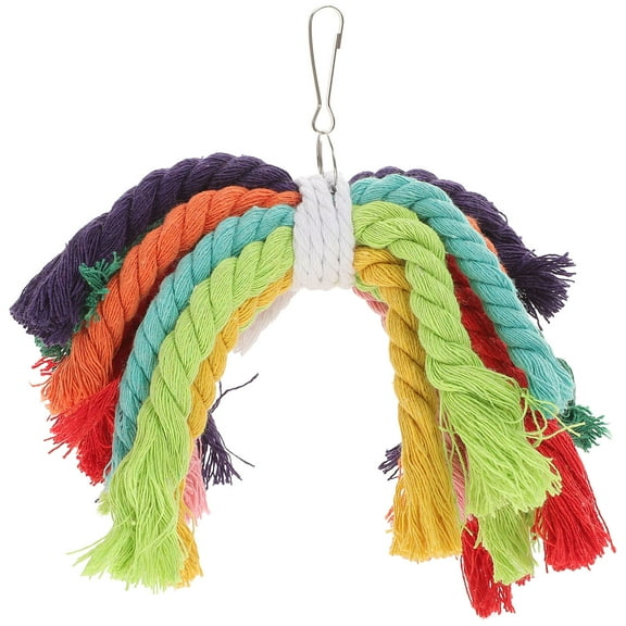 Taxenne Parrot Chewing Toy Cotton Rope Parakeet Toy Hanging Bird Toy Parrot Cage Toy