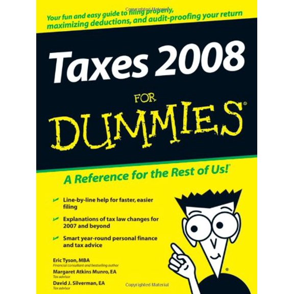 Pre-Owned Taxes 2008 For Dummies (Paperback) 0470175672 9780470175675