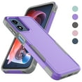 thumbnail image 1 of Taxfox Shockproof Silicon Plastic Bumper Cell Phone Case for Moto G Play, Purple, 1 of 14