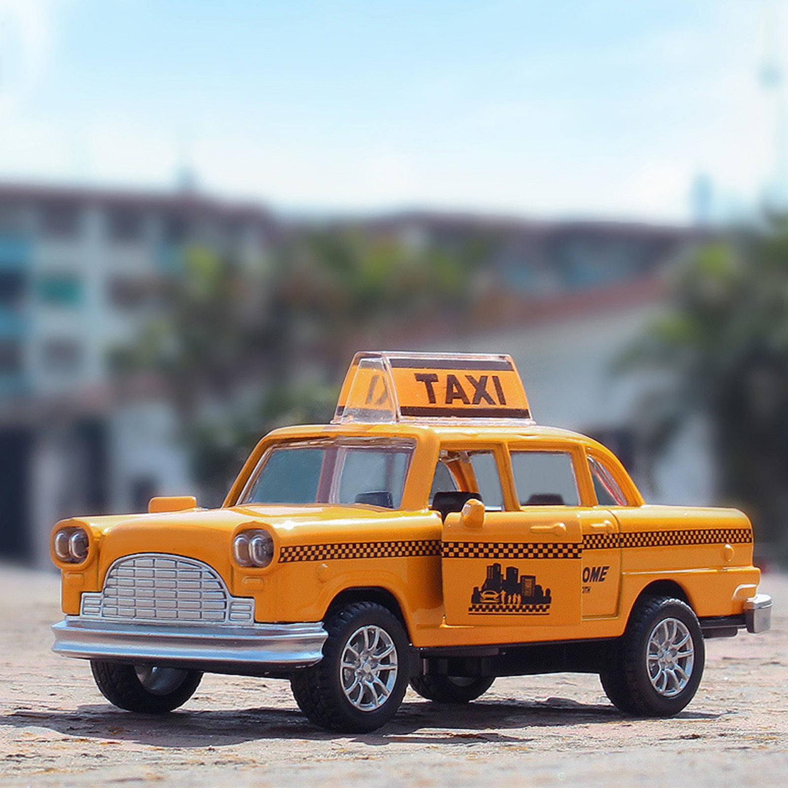 Taxi Car Toy For Kids, Yellow Cab New York City Taxi Cab Toy Diecast 