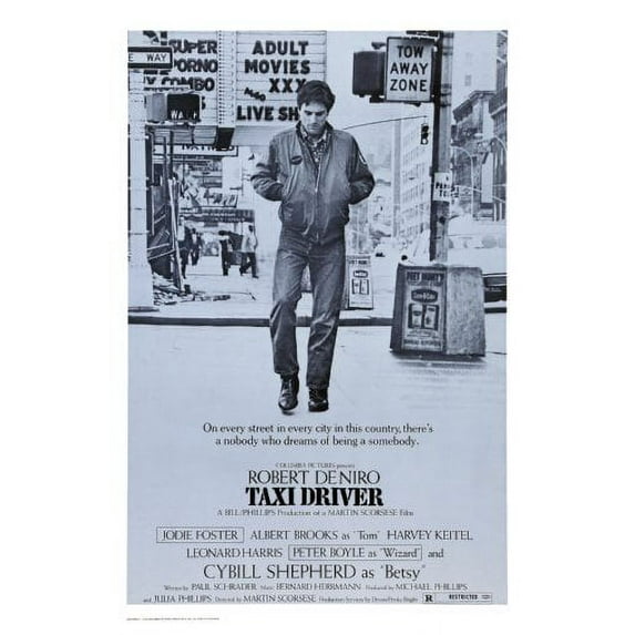 Taxi Driver Poster 24Inx36In Art Decor Art Poster 24x36 Multi-Color Square Adults Best Posters