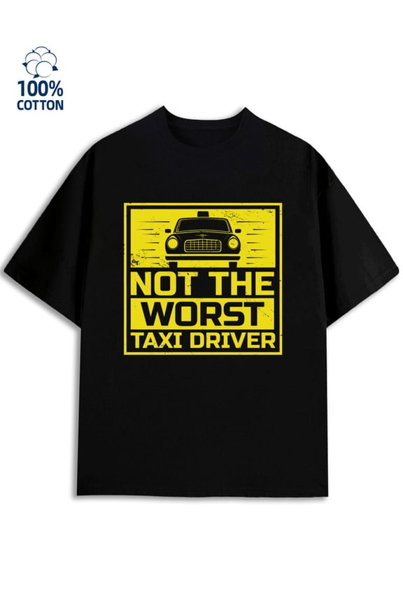 Taxi Driver Tee men garage 180G 100% Cotton black vintage graphic Vintage Unisex Shirt Graphic Tee tshirts Funny Unisex Shirt Printed tshirts Funny Unisex Shirt Graphic tshirts