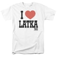 thumbnail image 1 of Taxi I Heart Latka Adult 18/1 T-Shirt White, 1 of 2