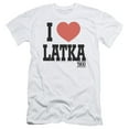 thumbnail image 1 of Taxi I Heart Latka Adult 30/1 T-Shirt White, 1 of 1