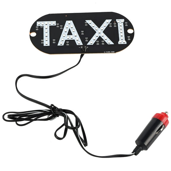 Taxi Light, DC 12V Taxi Night Signal, ABS + Metal Blue Light Bright Taxi Sign, For Windshield Taxi